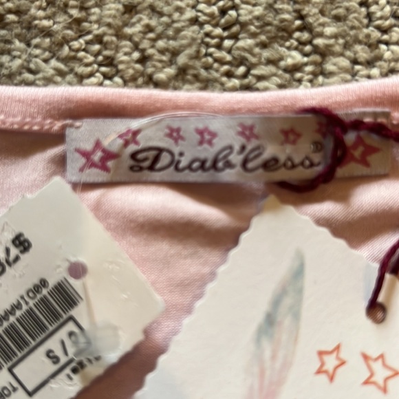 Pink small Diab’less lace up front tshirt - Picture 6 of 7